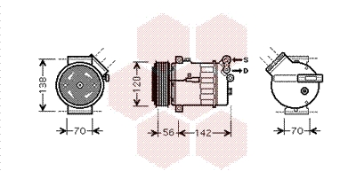 VAN WEZEL Klímakompresszor 4700K067_VW