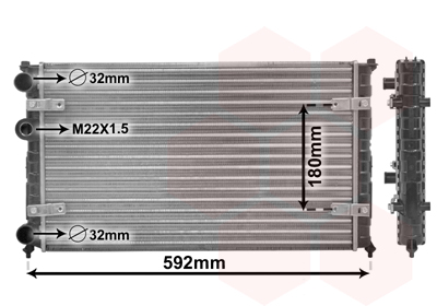 VAN WEZEL Vízhűtő 49002023_VW