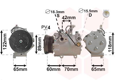 VAN WEZEL Klímakompresszor 5200K125_VW