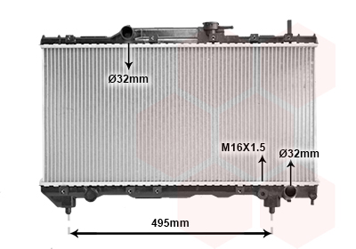 VAN WEZEL Vízhűtő 53002163_VW