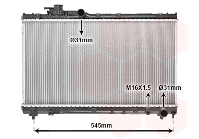 VAN WEZEL Vízhűtő 53002200_VW