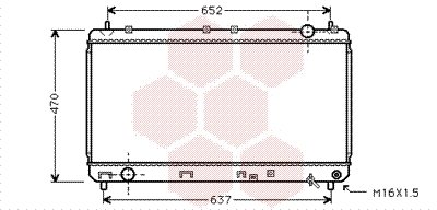 VAN WEZEL Vízhűtő 53002247_VW