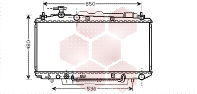 VAN WEZEL Vízhűtő 53002300_VW