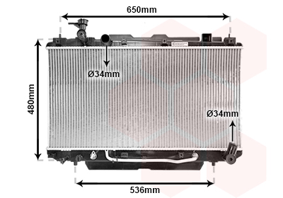 VAN WEZEL Vízhűtő 53002301_VW