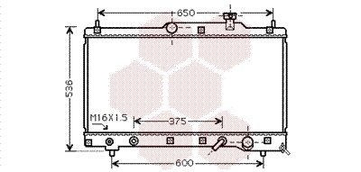 VAN WEZEL Vízhűtő 53002336_VW