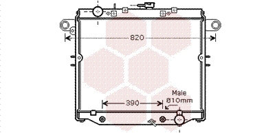 VAN WEZEL Vízhűtő 53002378_VW