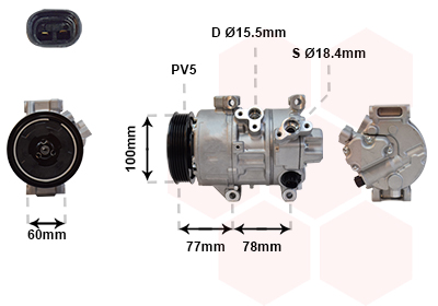 VAN WEZEL Klímakompresszor 5300K584_VW