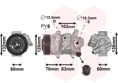 VAN WEZEL Klímakompresszor 5300K627_VW