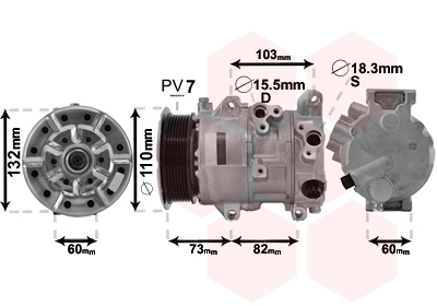 VAN WEZEL Klímakompresszor 5300K685_VW