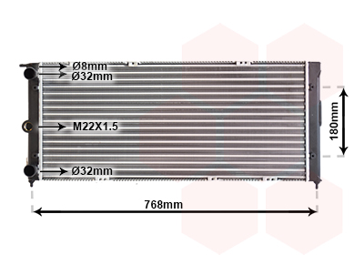 VAN WEZEL Vízhűtő 58002037_VW