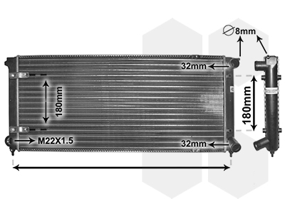 VAN WEZEL Vízhűtő 58002041_VW