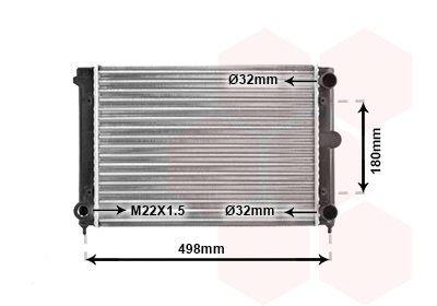 VAN WEZEL Vízhűtő 58002070_VW