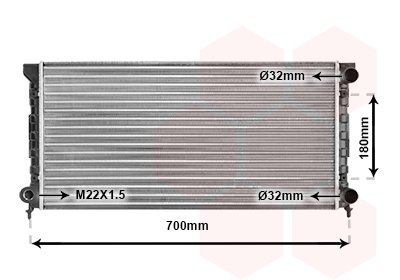 VAN WEZEL Vízhűtő 58002072_VW