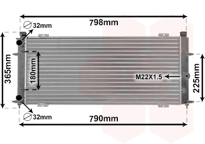 VAN WEZEL Vízhűtő 58002094_VW