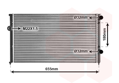 VAN WEZEL Vízhűtő 58002102_VW