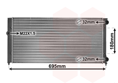 VAN WEZEL Vízhűtő 58002109_VW