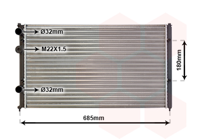 VAN WEZEL Vízhűtő 58002115_VW