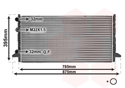 VAN WEZEL Vízhűtő 58002121_VW