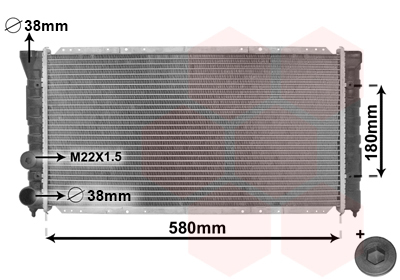 VAN WEZEL Vízhűtő 58002123_VW