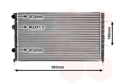 VAN WEZEL Vízhűtő 58002124_VW