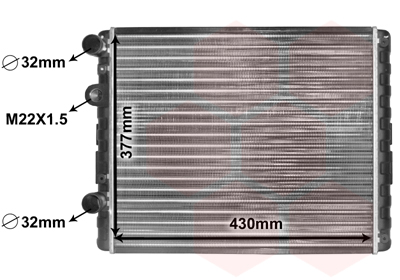 VAN WEZEL Vízhűtő 58002129_VW