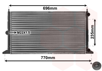 VAN WEZEL Vízhűtő 58002134_VW