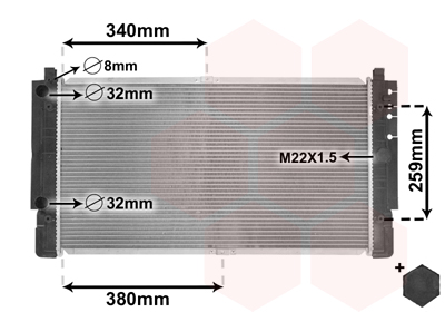 VAN WEZEL Vízhűtő 58002149_VW