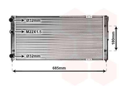 VAN WEZEL Vízhűtő 58002156_VW