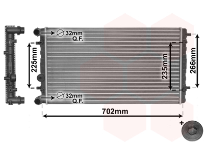 VAN WEZEL Vízhűtő 58002174_VW