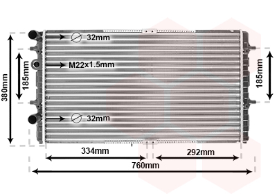 VAN WEZEL Vízhűtő 58002180_VW