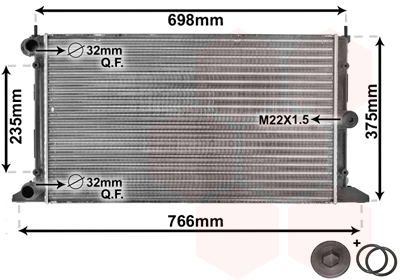 VAN WEZEL Vízhűtő 58002188_VW