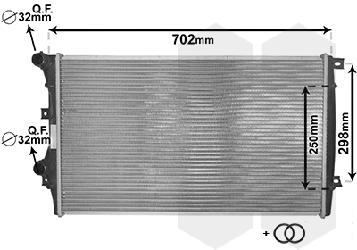 VAN WEZEL Vízhűtő 58002206_VW