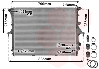 VAN WEZEL Vízhűtő 58002214_VW