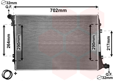 VAN WEZEL Vízhűtő 58002224_VW