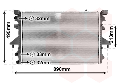 VAN WEZEL Vízhűtő 58002230_VW