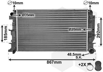 VAN WEZEL Vízhűtő 58002271_VW