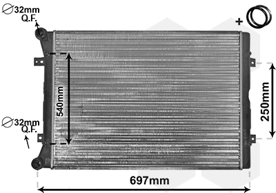 VAN WEZEL Vízhűtő 58002283_VW