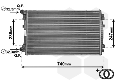 VAN WEZEL Vízhűtő 58002338_VW