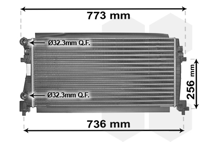 VAN WEZEL Vízhűtő 58002340_VW