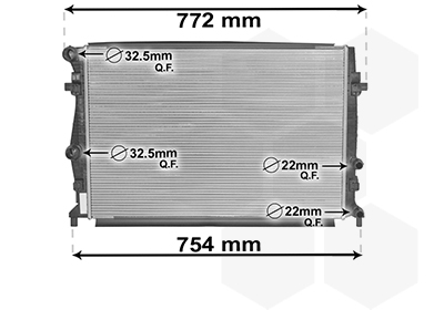 VAN WEZEL Vízhűtő 58002343_VW