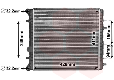 VAN WEZEL Vízhűtő 58002346_VW