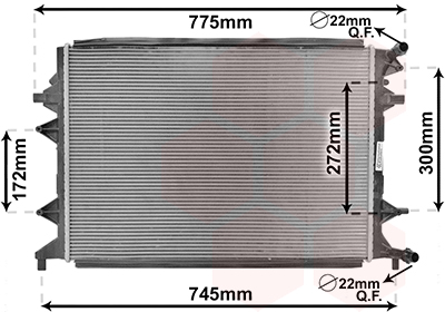 VAN WEZEL Vízhűtő 58002370_VW