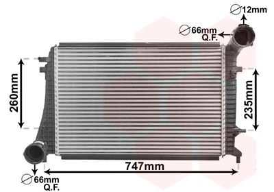 VAN WEZEL Töltőlevegő hűtő 58004268_VW