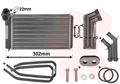 VAN WEZEL Fűtőradiátor 58006201_VW