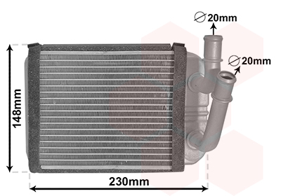 VAN WEZEL Fűtőradiátor 58006381_VW