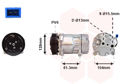 VAN WEZEL Klímakompresszor 5800K164_VW