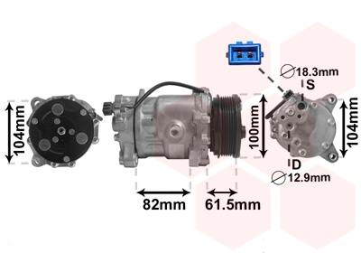 VAN WEZEL Klímakompresszor 5800K167_VW