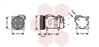 VAN WEZEL Klímakompresszor 5800K281_VW