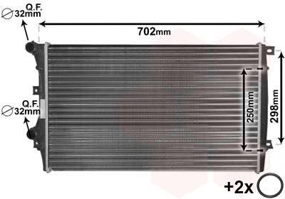 VAN WEZEL Vízhűtő 58012206_VW