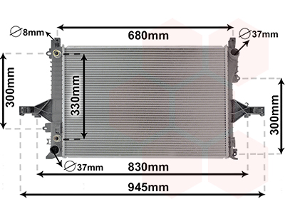 VAN WEZEL Vízhűtő 59002115_VW